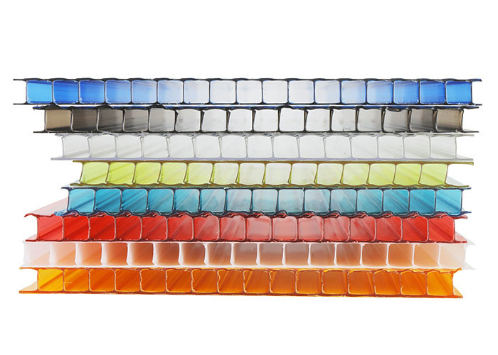 Anticorrosive Double Wall Polycarbonate Sheet UV Proof Multipurpose
